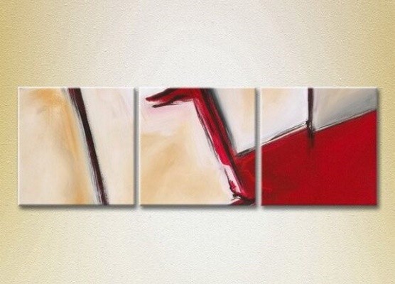 Pictură Magic Color Triptych Abstraction White/Red (2229451)