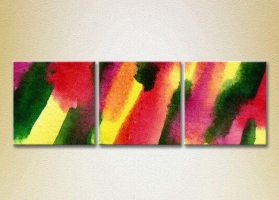 Pictură Magic Color Triptych Abstraction Yellow/Green (2229462)