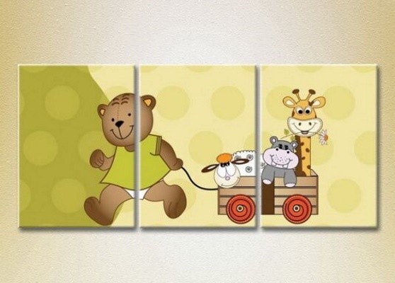 Картина Magic Color Triptych Animals in the Cart (2229626)