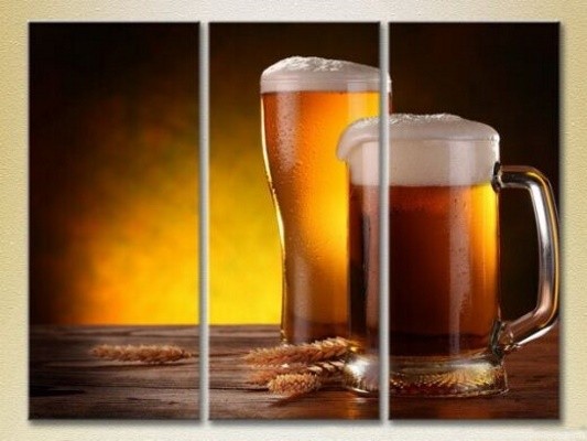 Картина Magic Color Triptych Beer in a glass (2698691)