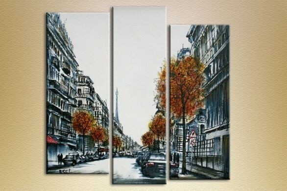 Pictură Magic Color Triptych Cities and Countries (2658681)