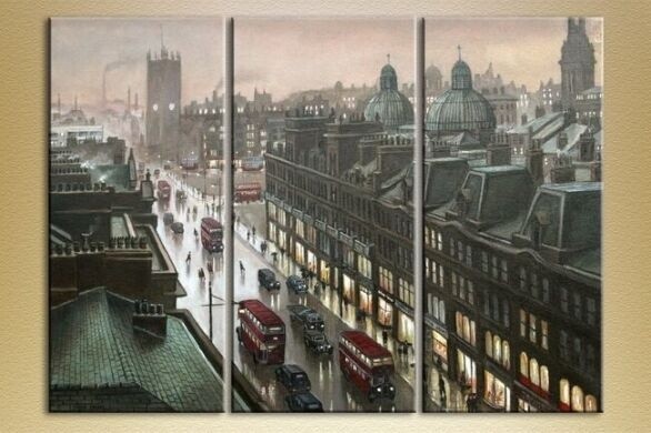 Pictură Magic Color Triptych Cities and Countries (2658683)
