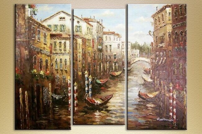 Pictură Magic Color Triptych Cities and Countries (2658686)