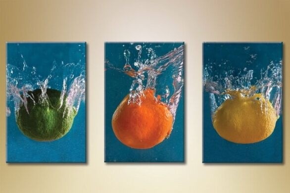 Картина Magic Color Triptych Citruses in water (1547283)