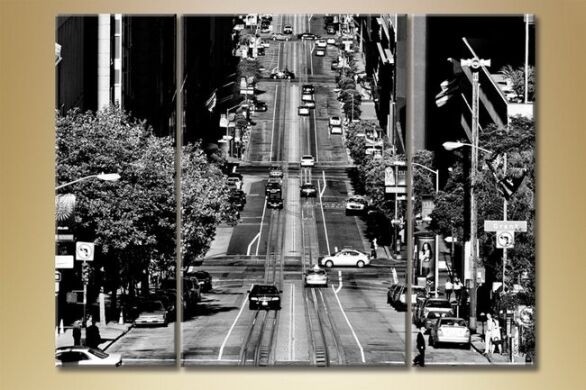 Картина Magic Color Triptych City Street California (2658910)
