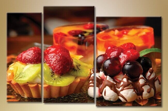 Pictură Magic Color Triptych Desserts (1547216)