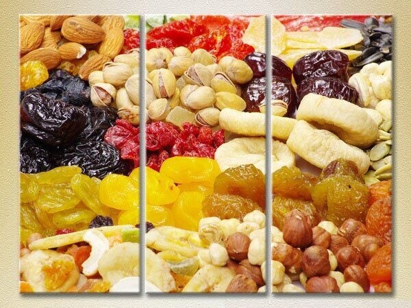 Картина Magic Color Triptych Dried Fruits and Nuts (2698707)