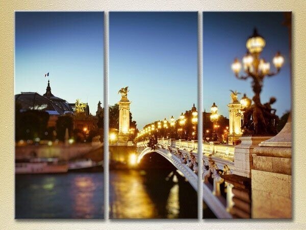 Pictură Magic Color Triptych France, Paris, Seine (2658523)