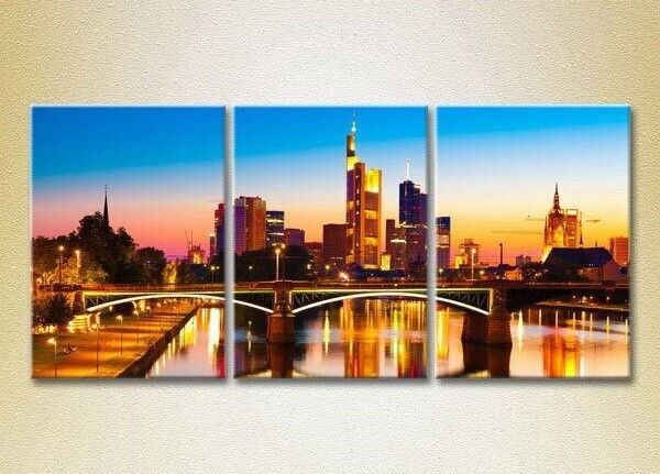Pictură Magic Color Triptych Frankfurt am Main (2658521)