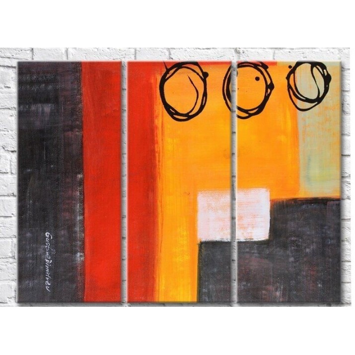 Pictură ArtPoster Abstract drawing Red / Black (3499064)