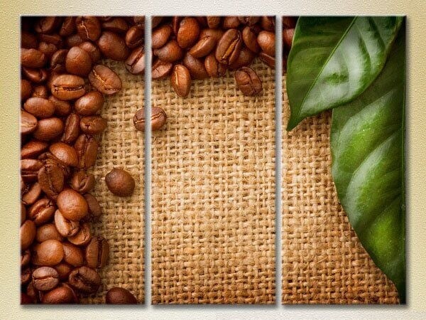 Pictură Magic Color Triptych Grains on Burlap (2698638)