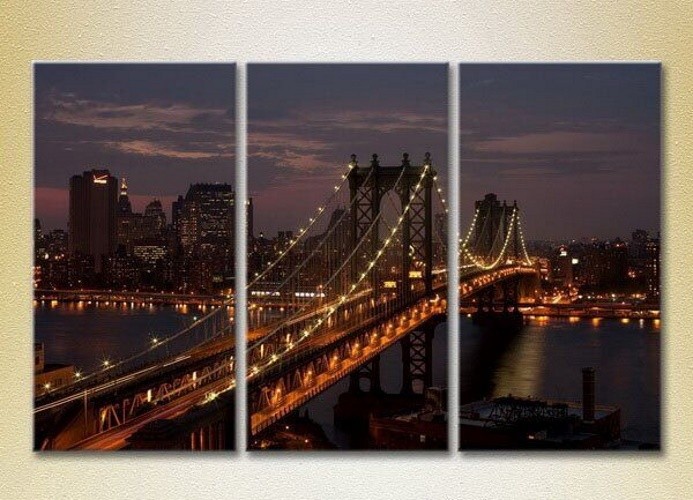 Картина Magic Color Triptych Manhattan Bridge (2658469)