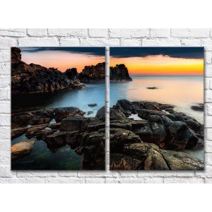 Картина ArtPoster Rocks in the sea at sunrise (3453816)