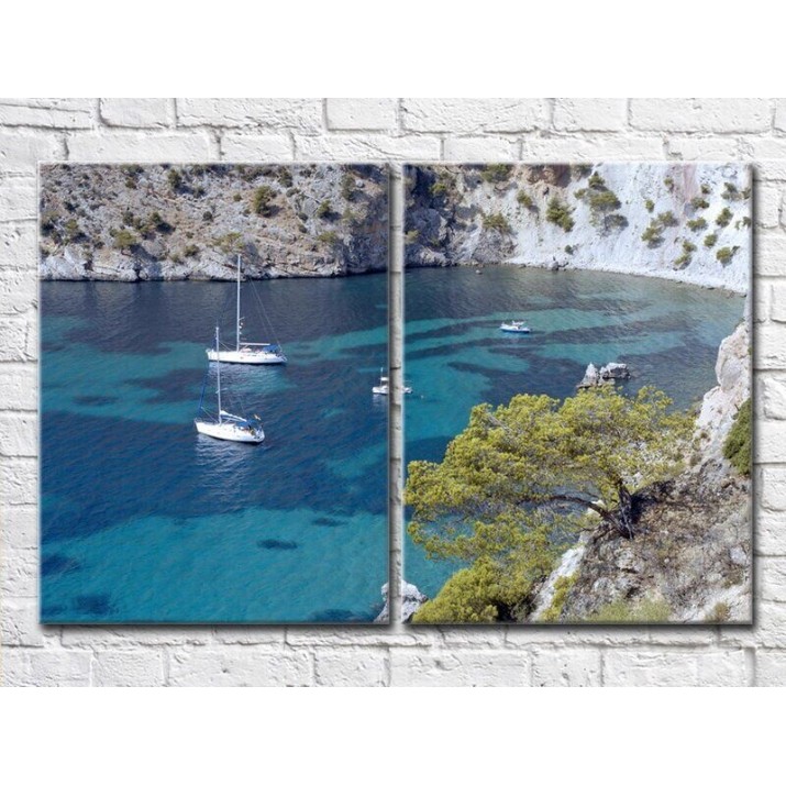 Картина ArtPoster Ships in a rocky bay (3453745)