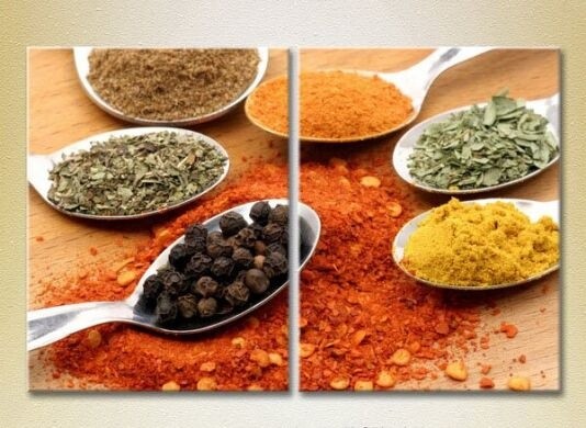 Pictură ArtPoster Spoons with spices 01 (2602728)