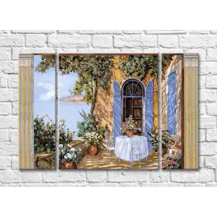 Картина ArtPoster The Table on the Veranda Overlooking the Sea  (3470956)