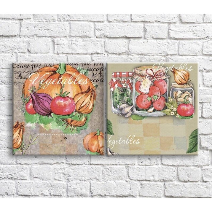 Картина ArtPoster Vegetables on the background of the text (3478753)