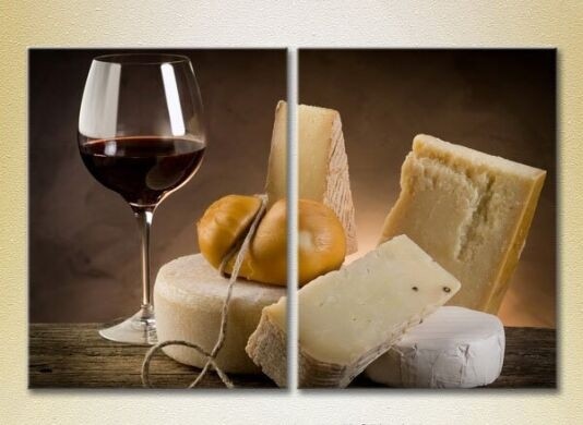 Pictură ArtPoster Wine and cheese 01 (2602735)