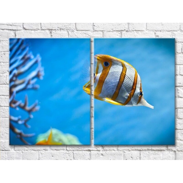 Pictură ArtPoster Yellow striped fish in the sea (3453738)