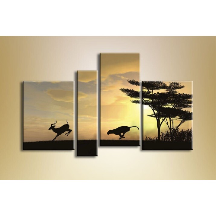 Картина Rainbow Chasing Cheetah and Doe (1150791)