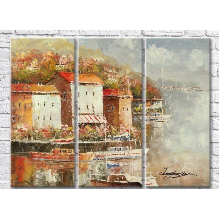 Картина Rainbow Marquises Boats & Beach Houses (3485195)