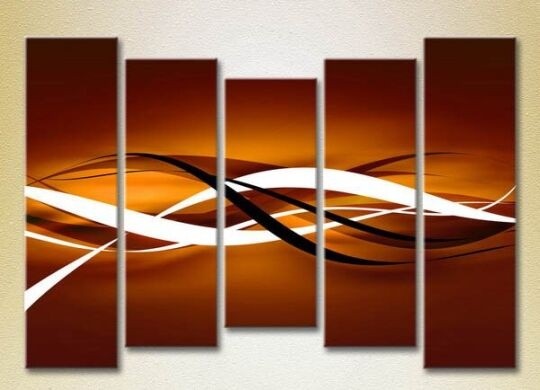 Картина Rainbow Polyptych Abstract brown yellow 10 (2231665)
