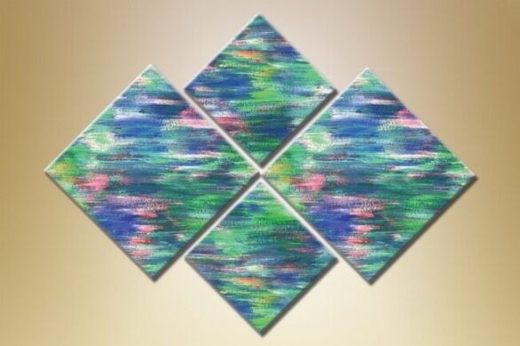 Pictură Rainbow Polyptych Abstraction 143 (1609879)