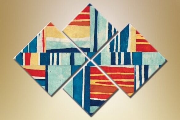 Pictură Rainbow Polyptych Abstraction 194 (1609930)