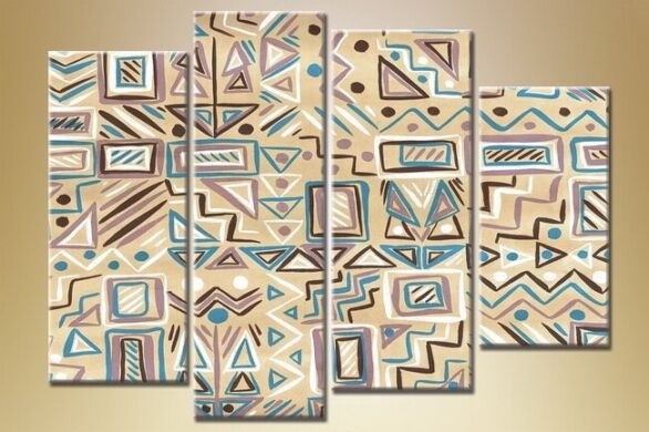 Pictură Rainbow Polyptych Abstraction 204 (1609940)