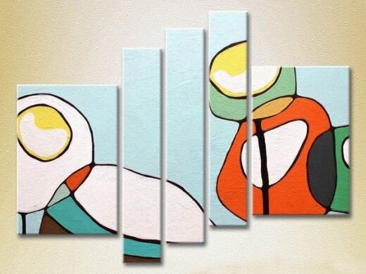 Картина Rainbow Polyptych Abstraction blue 07 (2231637)
