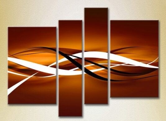 Картина Rainbow Polyptych Abstraction brown yellow 04 (2230290)