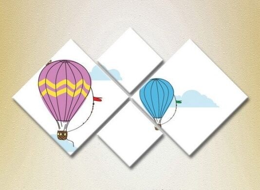 Картина Rainbow Polyptych Balloons (2230515)