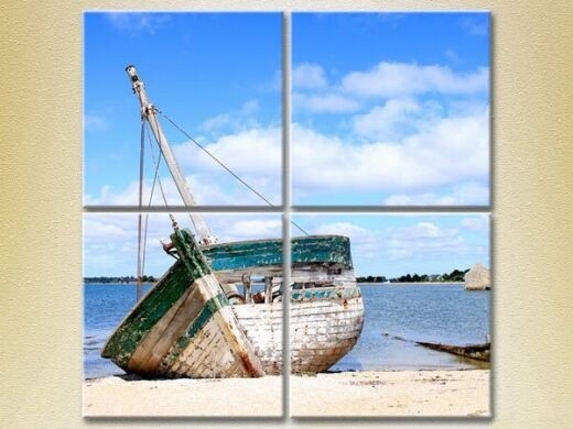 Pictură Rainbow Polyptych Broken longboat 01 (2223414)