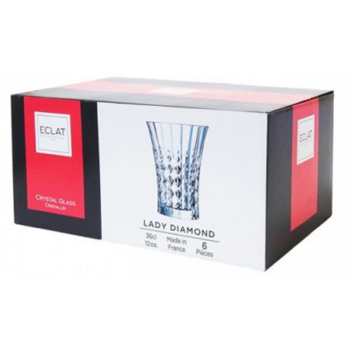 Набор стаканов Cristal D'Arques Lady Diamond 360ml (L9746) 6pcs