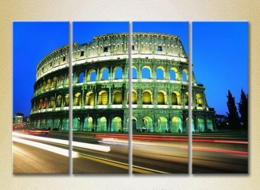 Картина Rainbow Polyptych Colosseum in Rome Italy (2718136)