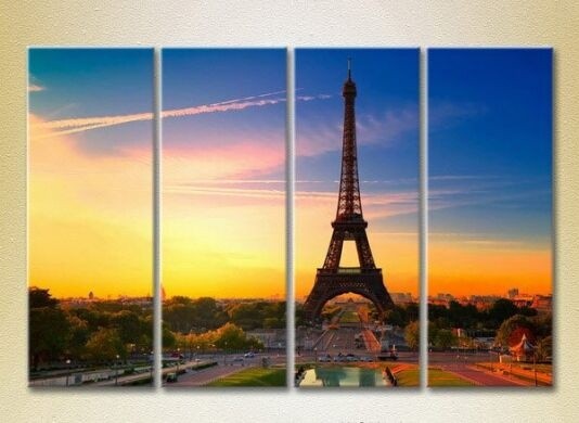 Картина Rainbow Polyptych Eiffel Tower 01 (2718109)