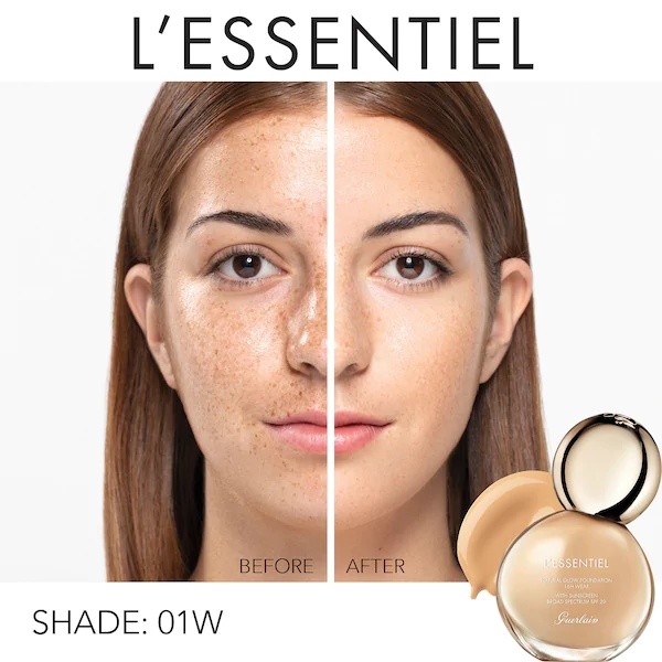 Fond de ten pentru față Guerlain L'Essentiel Natural Glow Foundation SPF 20 01W 30ml