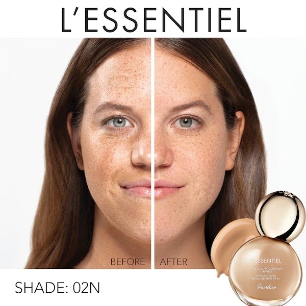 Fond de ten pentru față Guerlain L'Essentiel Natural Glow Foundation SPF 20 02N 30ml