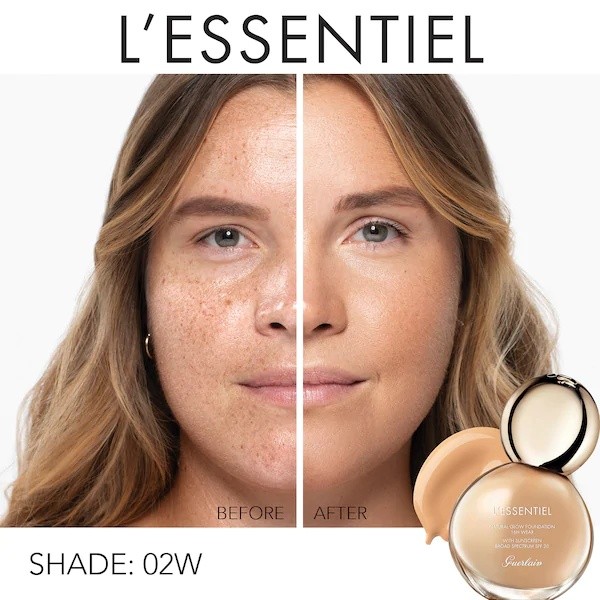 Fond de ten pentru față Guerlain L'Essentiel Natural Glow Foundation SPF 20 02W 30ml