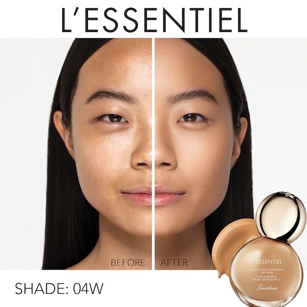 Fond de ten pentru față Guerlain L'Essentiel Natural Glow Foundation SPF 20 04W 30ml