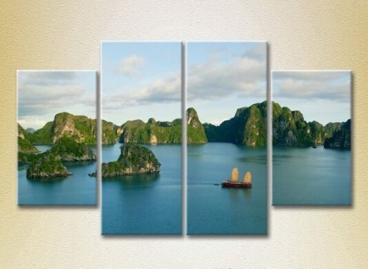 Pictură Rainbow Polyptych Halong Bay Vietnam (2223676)