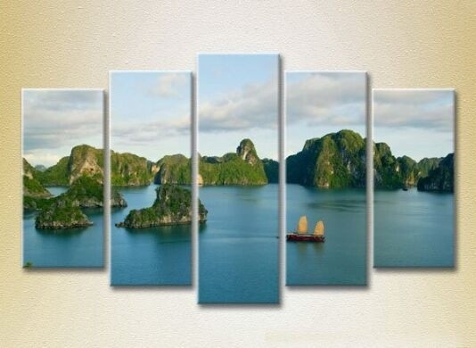 Pictură Rainbow Polyptych Halong Bay Vietnam 06 (2224821)