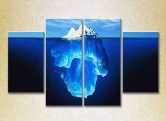Картина Rainbow Polyptych Iceberg Underwater 01 (2223428)