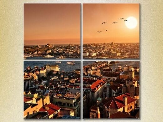 Картина Rainbow Polyptych Istanbul at Sunset Turkey (2718180)