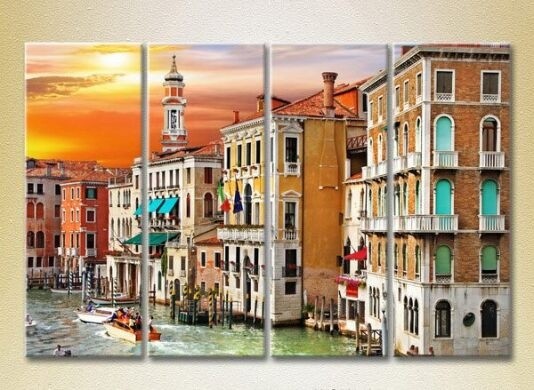 Картина Rainbow Polyptych Italy Venetian Canal (2718133)