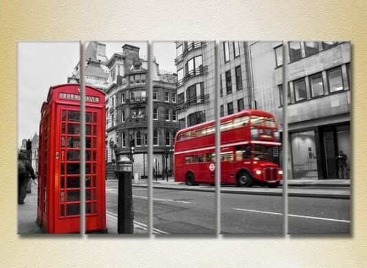 Pictură Rainbow Polyptych London Doubledecker 05 (2224521)