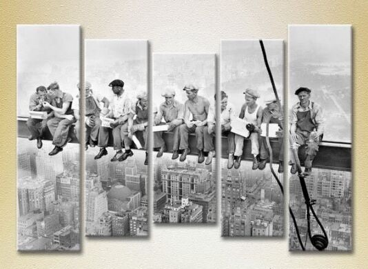 Картина Rainbow Polyptych Lunch on a skyscraper 02 (2224529)
