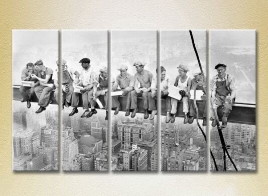 Картина Rainbow Polyptych Lunch on a skyscraper 04 (2224531)
