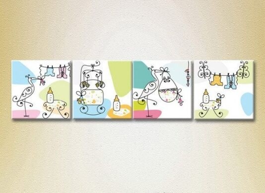 Pictură Rainbow Polyptych Newborn 01 (2230642)