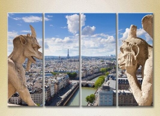 Pictură Rainbow Polyptych Notre Dame de Paris 01 (2718160)